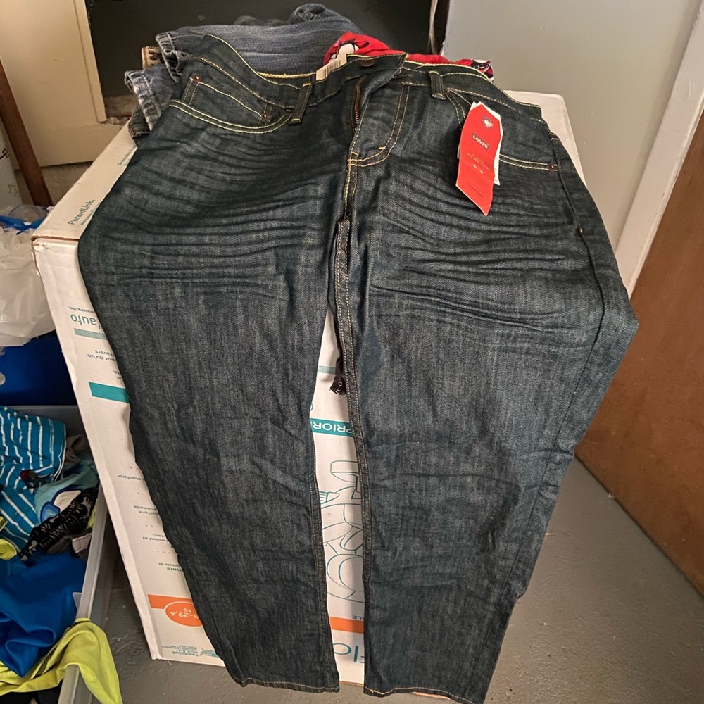 Levi Mens 511 Slim Fit Dark Wash  Stretch Jeans